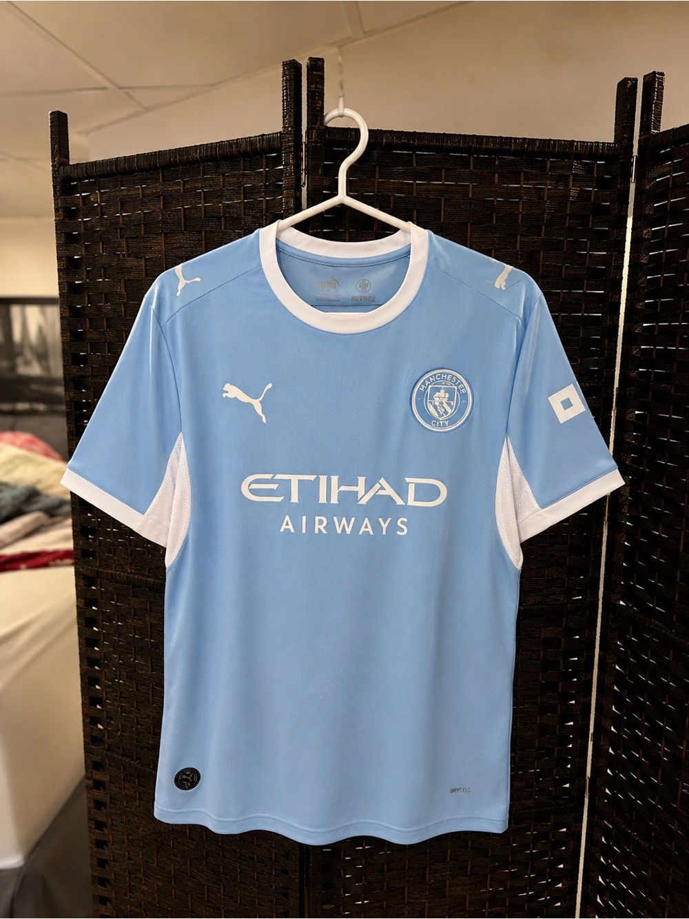 Puma Manchester City Light Blue and White Home Jersey